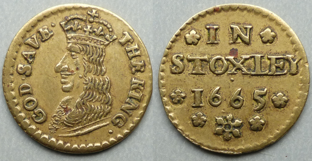Stokesley, GOD SAVE THE KING 1665 farthing